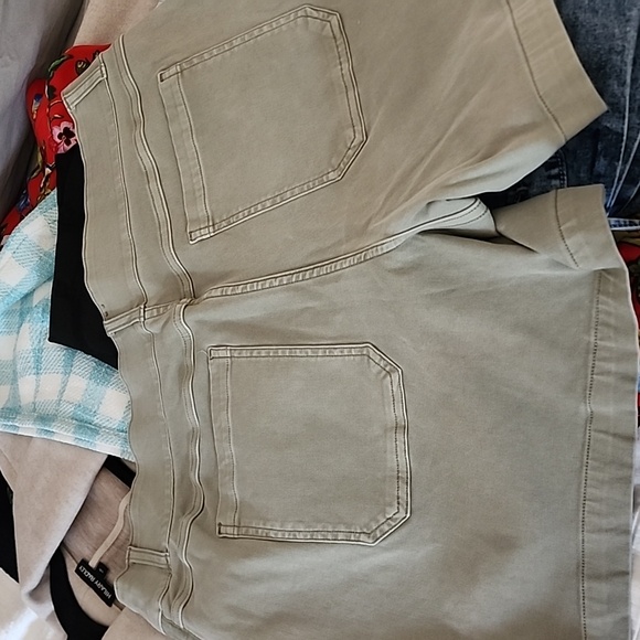 Spanx Shaping Shorts Size 1X Khaki Tan Light Brown High Rise Stretch Casual - Picture 2 of 3